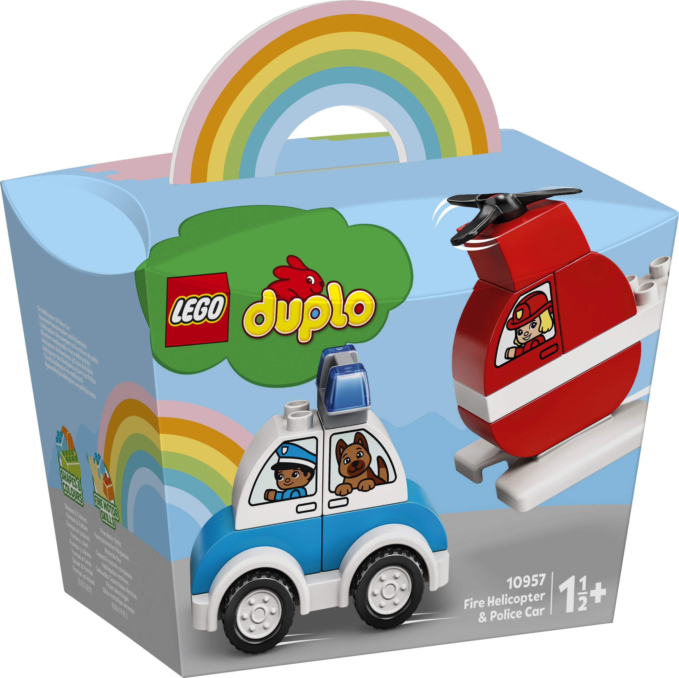 Brandweerhelikopter en politiewagen Lego (10957)