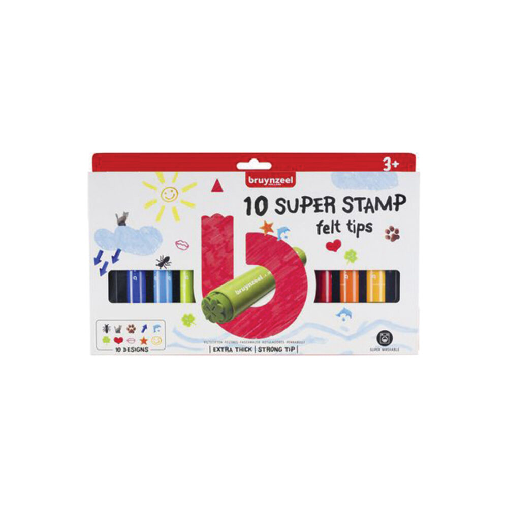 Bruynzeel 10 super stamp felt tips