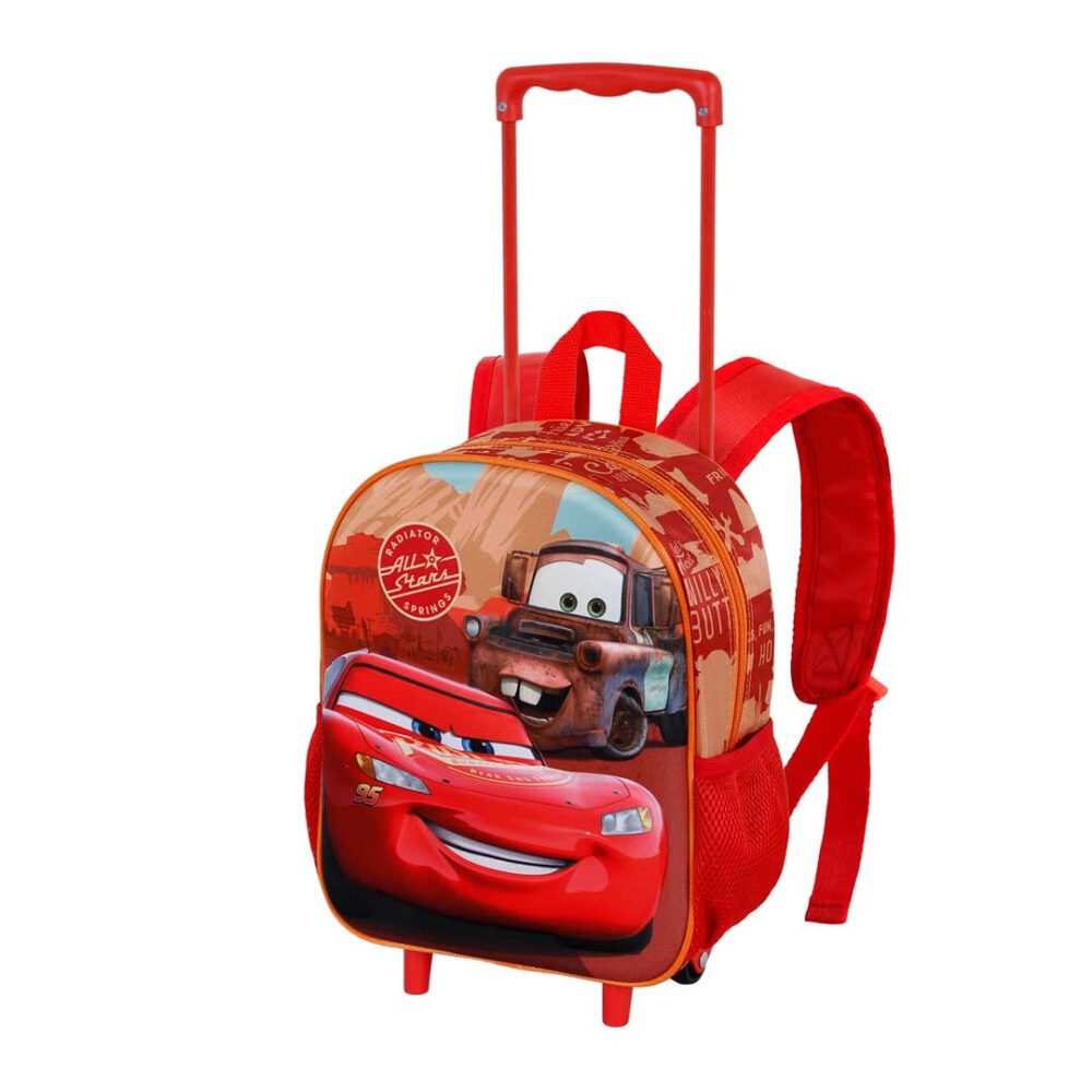 CARS 3 MULTICOLOUR SMALL 3D BACKPACK WITH WHEELS CARS 3 DESERT ROAD