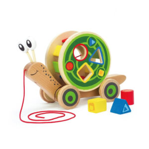 Hape walk-a-long snail