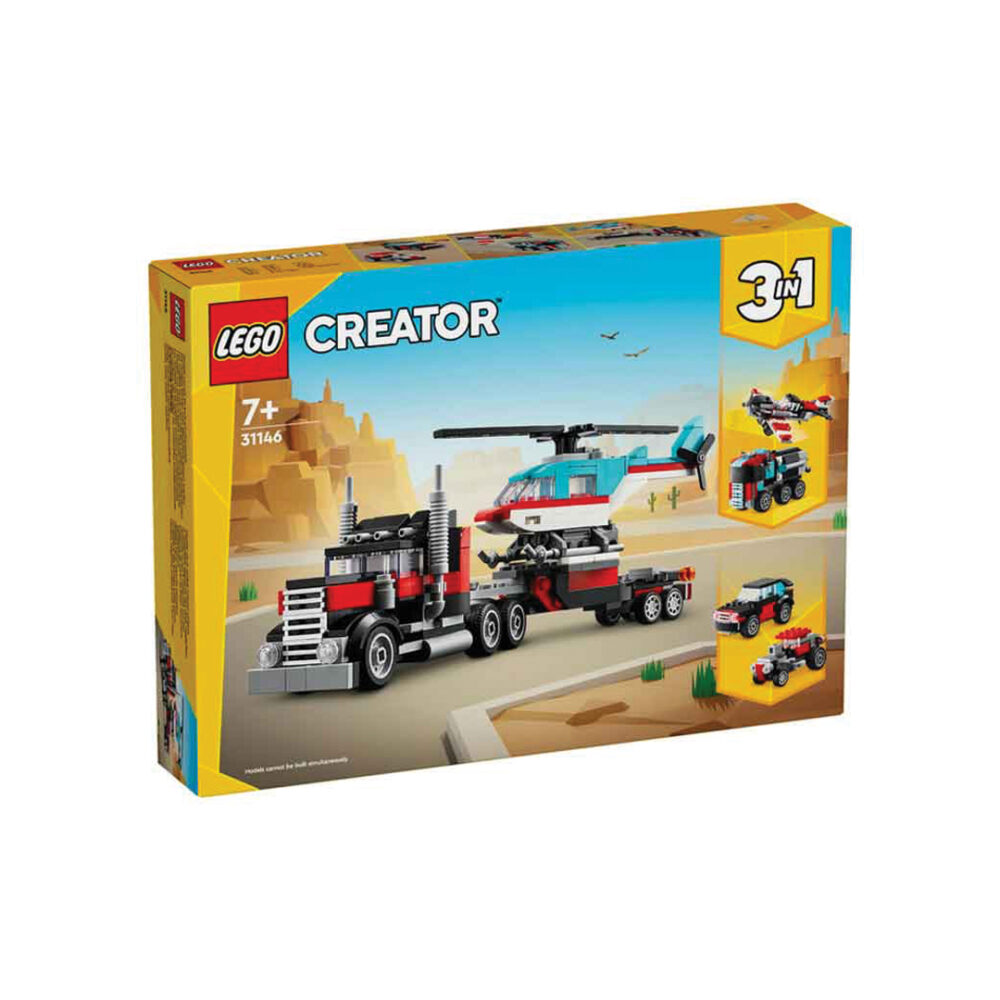 Lego 31146 Creator Flatbed Truck With Helicopter