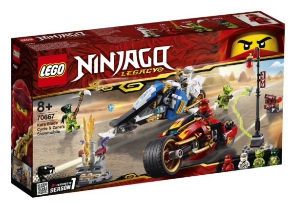 Lego Ninjago 70667 Zwaardmotor van Kai & Sneeuwscooter van Zane ...