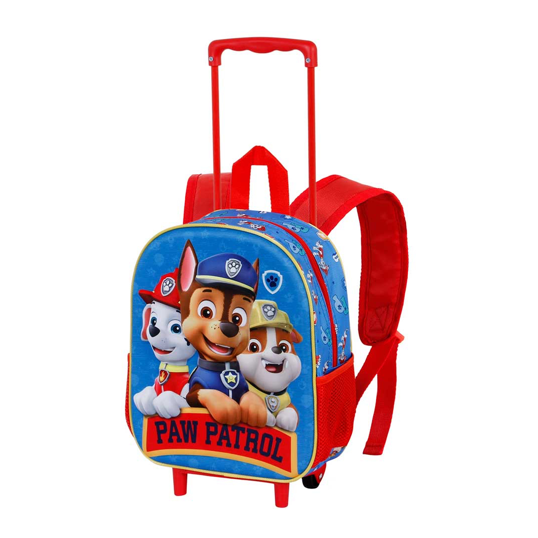 PAW PATROL MULTICOLOUR SMALL 3D BACKPACK WITH WHEELS PAW PATROL READY