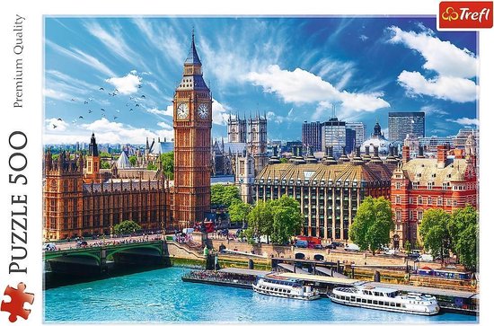 Puzzel Zonnige dag in Londen: 500 stukjes